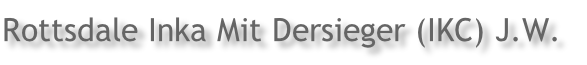 Rottsdale Inka Mit Dersieger (IKC) J.W.