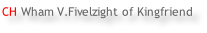 CH Wham V.Fivelzight of Kingfriend